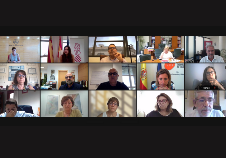 Reunió telemàtica de rectores i rectors amb les conselleres de Sanitat i Universitats celebrada la vesprada del 6 de setembre de 2021